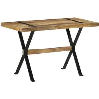 vidaXL Table de salle à manger 120x60x76 cm Bois de manguier rugueux