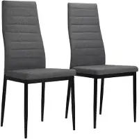 vidaXL Chaise de salle à manger 2 pcs. Tissu gris clair