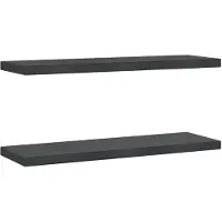 vidaXL Étagères murales 2 pcs 75x23,5x3 cm noir acier inoxydable