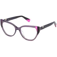 Furla Lunettes de Vue VFU762V 54/17/135 Viola trasparente lucido Acetato WOMAN VFU762V