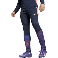 Puma Pantalon de sport 'IndividualFinal' bleu marine / bleu violet / saumon