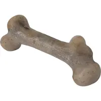 Pet Qwerks Os en corce de dinosaure - Os en nylon pour chiens difficiles m cher - Saveur bacon v ritable