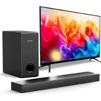 OEM Ensemble home cinéma avec barre de son et caisson de basses intégré - Bluetooth 5.0 - pour téléviseur, PC et smartphone - noir