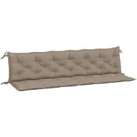 vidaXL Coussins de banc de jardin 2 pcs. Taupe 200x50x7 cm Tissu Oxford