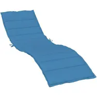 vidaXL Coussin pour bain de soleil Melange Bleu 200x50x4 cm Tissu