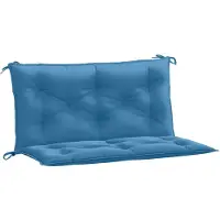 vidaXL Coussins de banc de jardin 2 pcs. Melange Bleu 100x50x7 cm Tissu