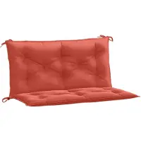 vidaXL Coussins de banc de jardin 2 pcs. Melange Rouge 100x50x7 cm Tissu