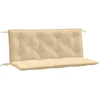 vidaXL Coussins de banc de jardin 2 pcs. Melange Beige 120x50x7 cm Tissu
