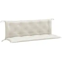 vidaXL Coussins de banc de jardin 2 pcs. Melange Crème 150x50x7 cm Tissu