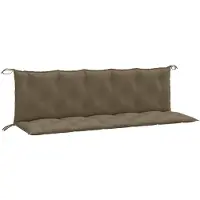 vidaXL Coussins de banc de jardin 2 pcs. Melange Taupe 180x50x7 cm Tissu