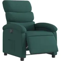 vidaXL Fauteuil inclinable électrique Vert foncé Tissu
