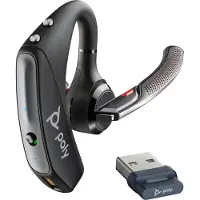 Poly Voyager 5200 USB-A Bluetooth Headset +BT700 dongle Sans fil Crochets auriculaires Bureau/Centre d'appels USB Type-A Noir