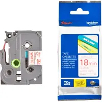 Brother TZe-242 - (18 mm) - Rouge sur blanc - Ruban