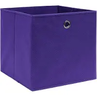 vidaXL Boîtes de rangement 10 pcs Tissu intissé 28x28x28 cm Violet