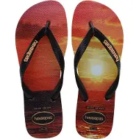 Havaianas Tongs Hype pour homme, Noir Noir Pêche, 4.5/5 UK