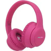 IMoshion Casque d'écoute sans fil pour enfants Lumière LED - Limiteur de décibels - Avec câble AUX - Rose vif