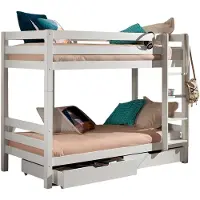 Vipack Lit mezzanine Pino hauteur 160 cm incl. 2 tiroirs