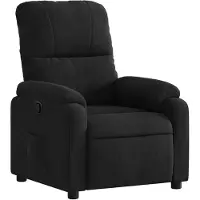 vidaXL Fauteuil relax noir tissu microfibre