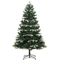 vidaXL Sapin de Noël artificiel à charnières avec neige floquée 240 cm