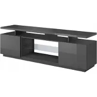 Mirjan 24 Meuble TV SALTA – graphite / graphite brillant