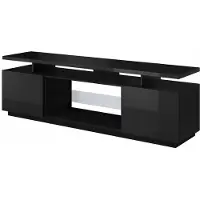 Mirjan 24 Meuble TV SALTA – noir / noir brillant
