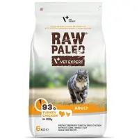 Raw Paleo VETEXPERT Adult Cat Turkey&amp;Chicken - croquettes dinde et poulet pour chats adultes - 6 kg