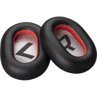 Poly Oreillette en similicuir noire Voyager 8200 (2 pièces)