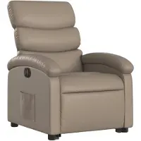 vidaXL Fauteuil relax avec releveur électrique Cappuccino similicuir