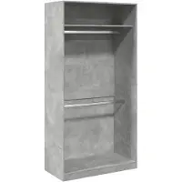 vidaXL Armoire gris béton 100x50x200 cm Bois composite