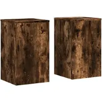 vidaXL Support pour plantes 2 pcs. Chêne fumé 30x30x50 cm Bois composite