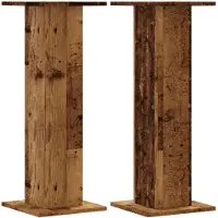 vidaXL Support pour plantes 2 pcs. Aspect vieux bois 30x30x80 cm Matériau dérivé du bois
