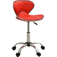 vidaXL Tabouret de salon et spa Rouge Similicuir
