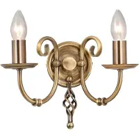 Elstead Lighting Applique murale Artisan en laiton vieilli, 2xE14x60W, métal, dimensions : 18,5 x 30 x 15 cm, IP20, Elstead