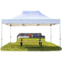 TOOLPORT 3x4,5 m Tonnelle pliante Alu, PES 800, blanc