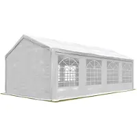 TOOLPORT Tente de réception 4x8m Tente réception solide PVC 600 N Bâche étanche et montage rapide