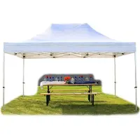 TOOLPORT 3x4,5 m Tonnelle pliante Alu, PVC 850, blanc
