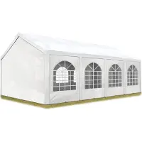 Sonstiges TOOLPORT Tente de réception 3x8 m, toile de haute qualité env. 450 N PE blanc construction en acier galvanisé avec raccordement par vissage