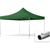TOOLPORT 4x4 m Tonnelle pliante Alu, PES 800, vert foncé