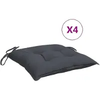 vidaXL Coussins de chaise lot de 4 anthracite 50x50x7 cm tissu oxford