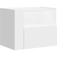 vidaXL Table de chevet murale blanc 45x30x35 cm