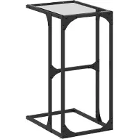 vidaXL Table d'appoint avec verre transparent 40x30x61,5 cm acier