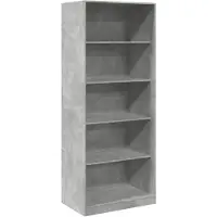 vidaXL Armoire gris béton 80x50x200 cm Bois composite