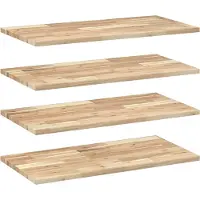 vidaXL Étagères flottantes 4 pcs 60x40x2 cm acacia massif non traité