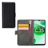 Mobilize Porte-monnaie classique Gelly (Realme C35), Coque pour téléphone portable, Noir