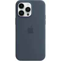 Apple Coque en silicone MagSafe iPhone 14 Pro Max - Storm Blue
