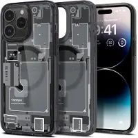 Spigen ACS05539 étui pour téléphone mobile (6.7") Couverture Noir, Blanc (Apple iPhone 14 Pro Max), Coque pour téléphone portable, Noir, Blanc, Gris