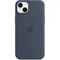 Apple Coque en silicone MagSafe pour iPhone 14 Plus - Storm Blue