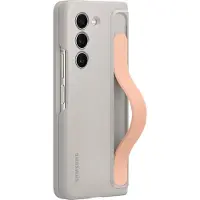 Samsung Coque - - Galaxy Z Fold 5 - Silicone - Fonction stand - Lanière de maintien