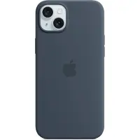 Apple Coque en silicone MagSafe iPhone 15 Plus - Storm Blue