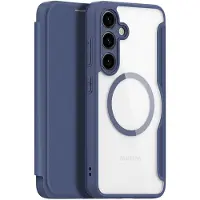 DUX Skin X Pro étui pour Samsung Galaxy S24+ avec MagSafe et flip cover - bleu